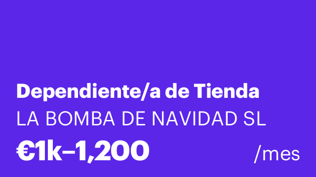 Dependiente/a de Tienda