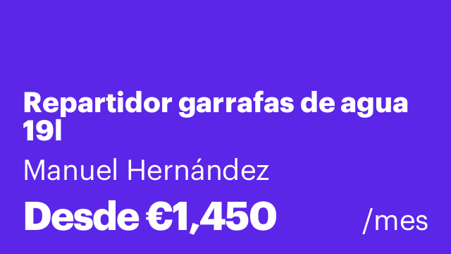 Repartidor garrafas de agua 19l