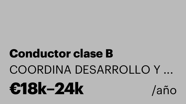 Conductor clase B