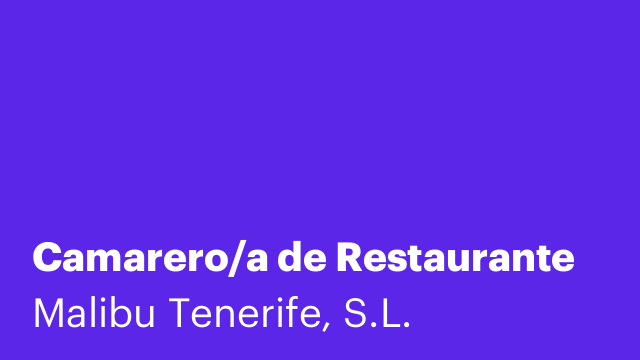 Camarero/a de Restaurante
