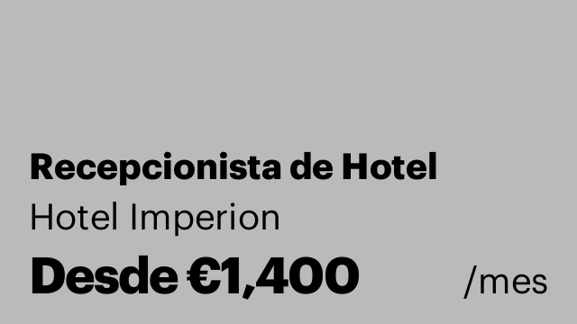 Recepcionista de Hotel