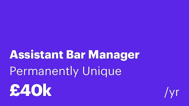 Assistant Bar Manager