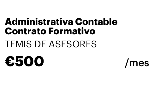 Administrativa Contable Contrato Formativo