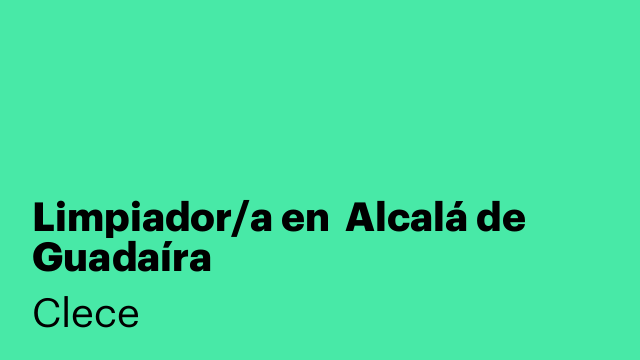 Limpiador/a en  Alcalá de Guadaíra