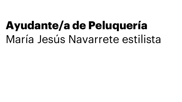Ayudante/a de Peluquería