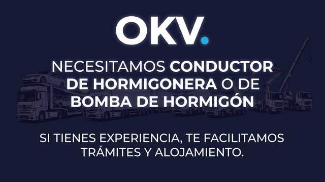 Operador/a de hormigonera - Bomba de hormigón
