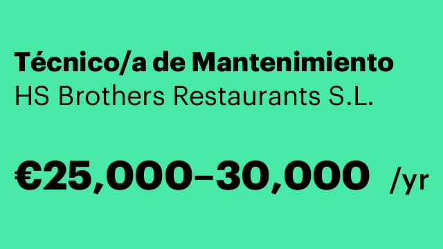 Técnico/a de Mantenimiento