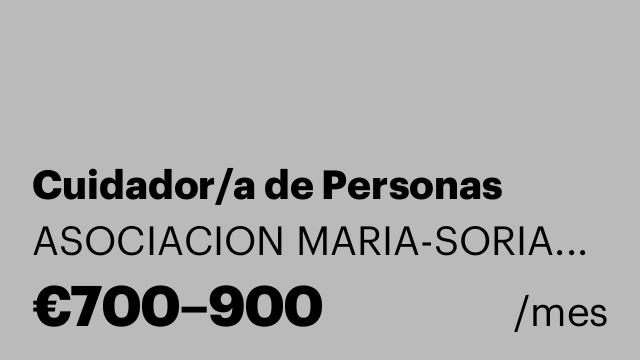 Cuidador/a de Personas