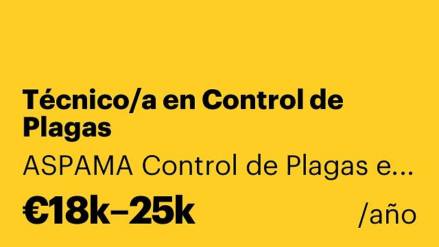 Técnico/a en Control de Plagas