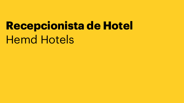 Recepcionista de Hotel