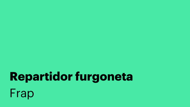 Repartidor furgoneta
