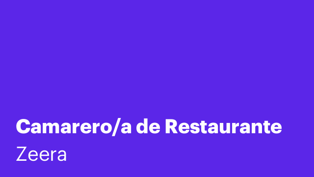 Camarero/a de Restaurante