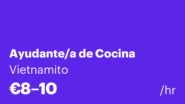 Ayudante/a de Cocina