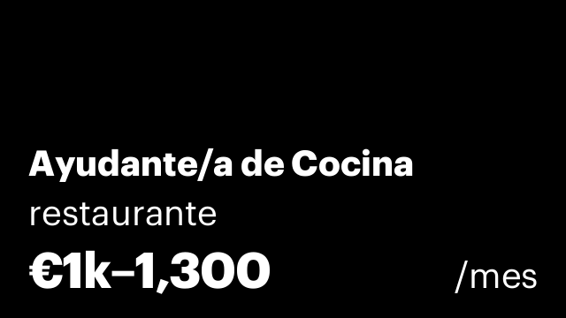 Ayudante/a de Cocina