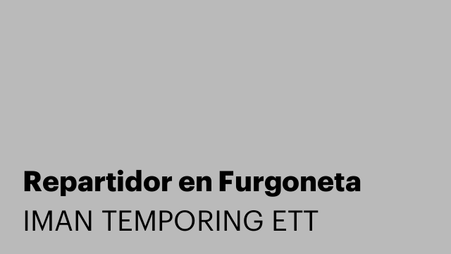 Repartidor en Furgoneta