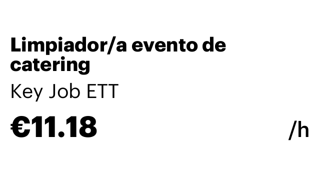 Limpiador/a evento de catering