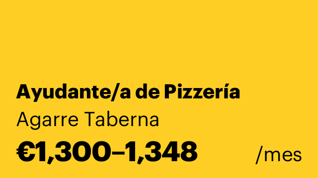 Ayudante/a de Pizzería