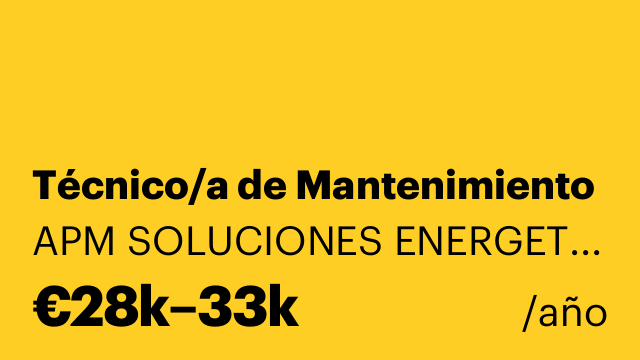 Técnico/a de Mantenimiento