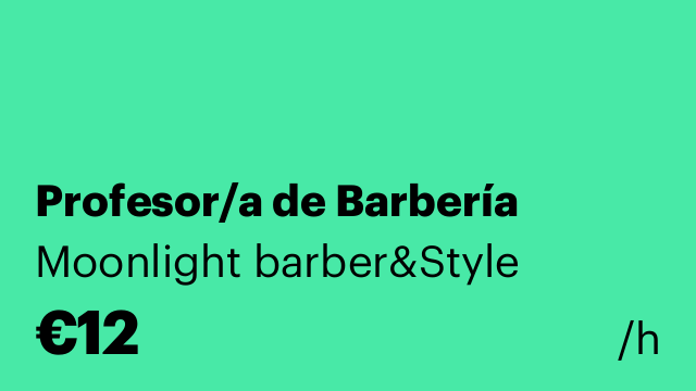 Profesor/a de Barbería
