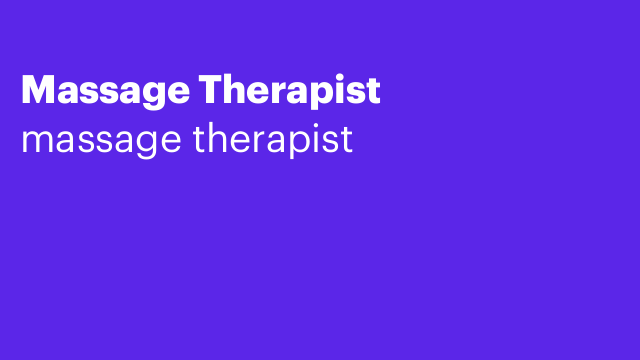 Massage Therapist