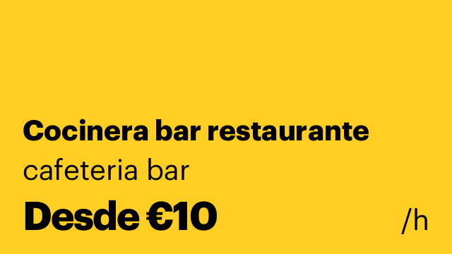 Cocinera bar restaurante