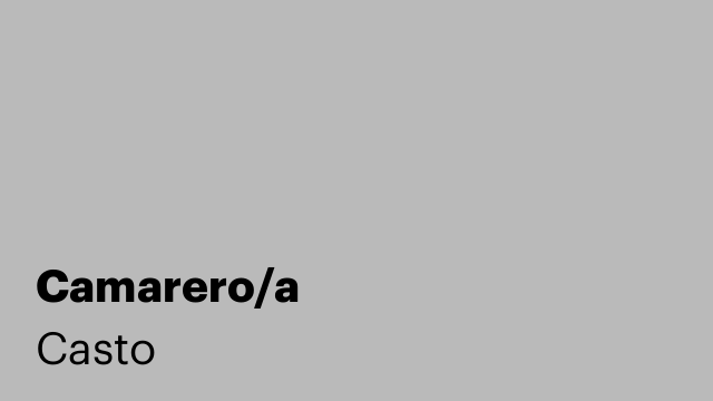 Camarero/a