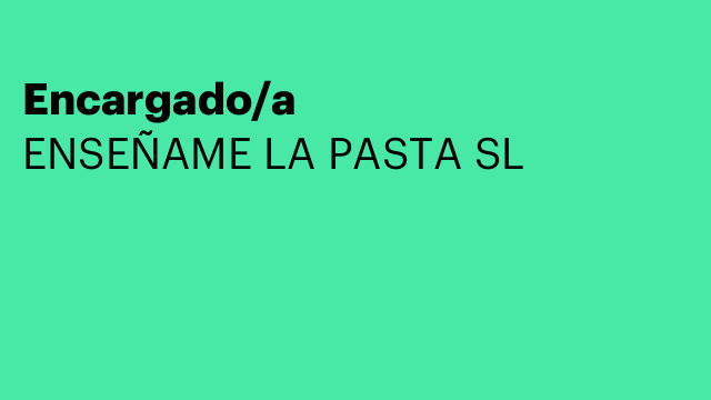 Encargado/a