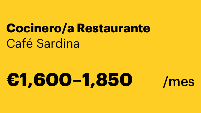 Cocinero/a Restaurante