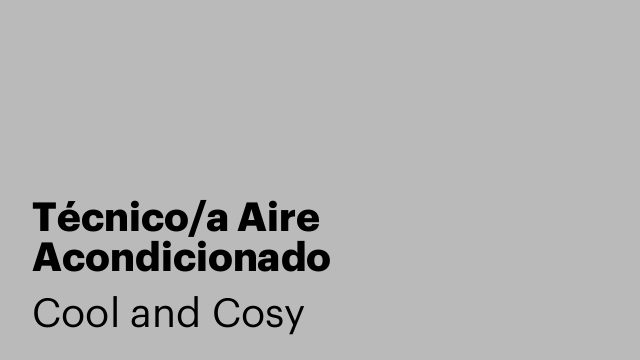 Técnico/a Aire Acondicionado