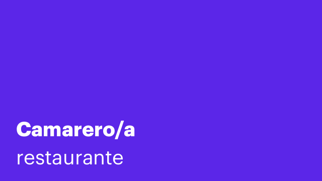 Camarero/a