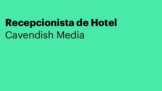 Recepcionista de Hotel