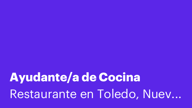 Ayudante/a de Cocina