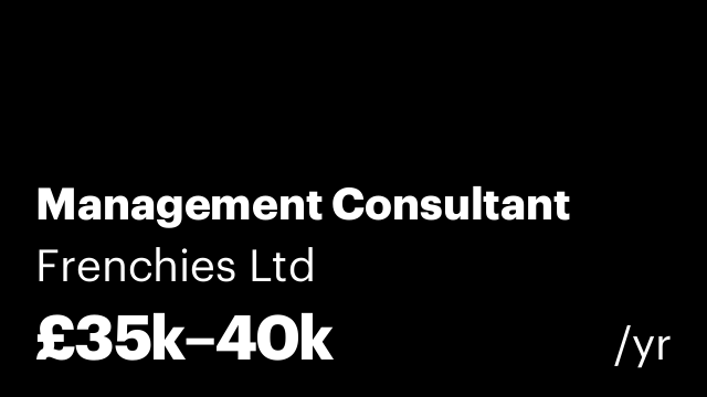 Management Consultant