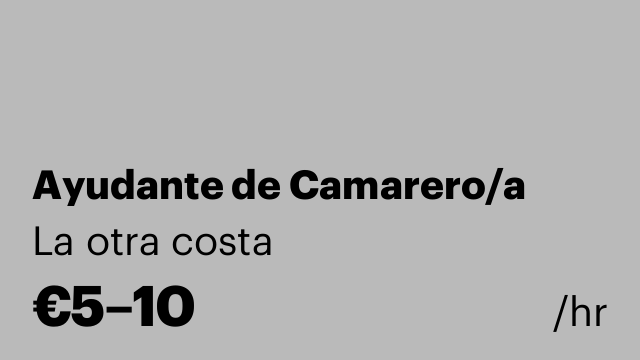 Ayudante de Camarero/a