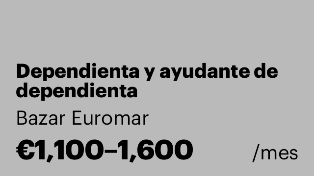 Dependienta y ayudante de dependienta