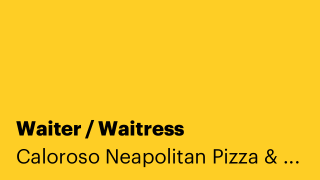 Waiter / Waitress