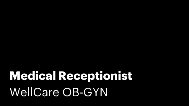 Medical Receptionist