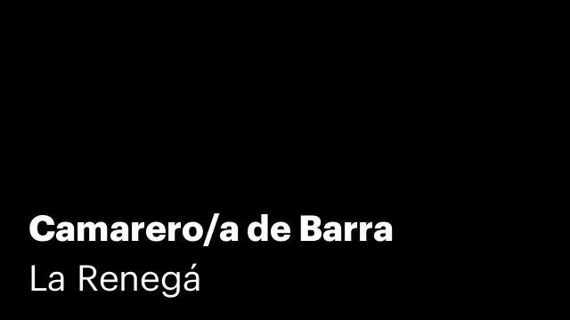 Camarero/a de Barra