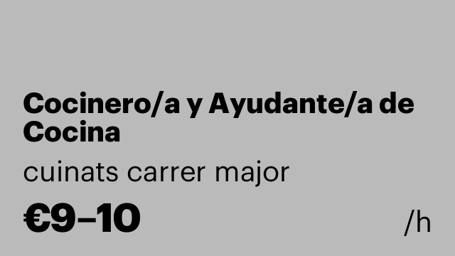 Cocinero/a y Ayudante/a de Cocina