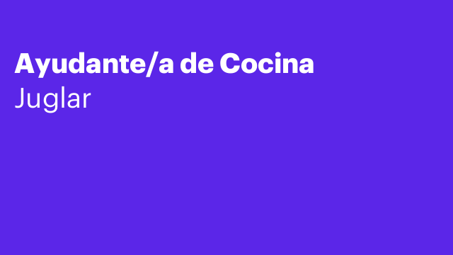 Ayudante/a de Cocina