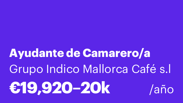 Ayudante de Camarero/a