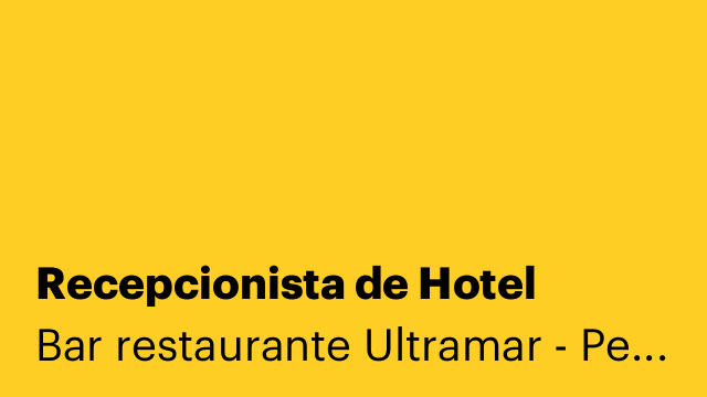 Recepcionista de Hotel