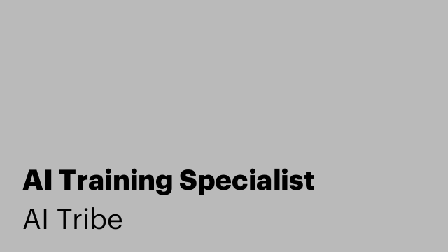AI Training Specialist