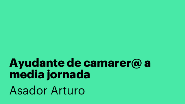 Ayudante de camarer@ a media jornada