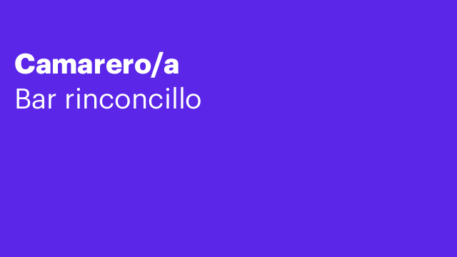 Camarero/a