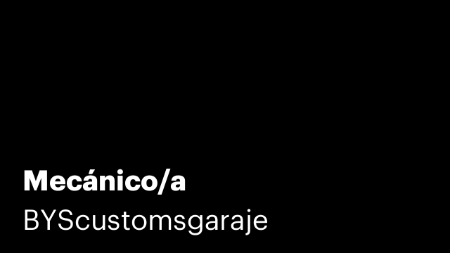 Mecánico/a