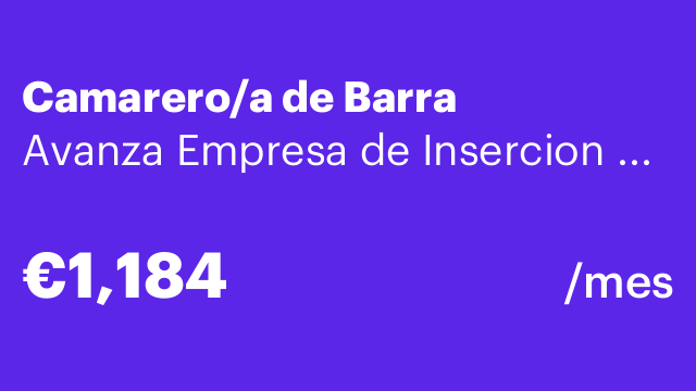Camarero/a de Barra
