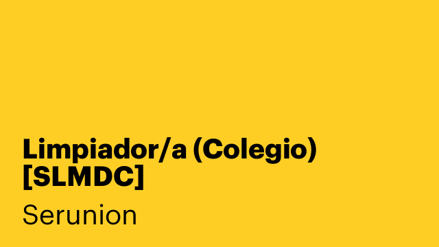 Limpiador/a (Colegio) [SLMDC]