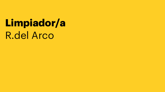 Limpiador/a