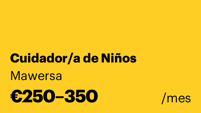 Cuidador/a de Niños